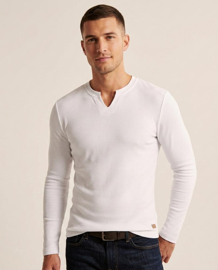 Beanland - Caser | Gerippt Langärmlig Shirt Herren