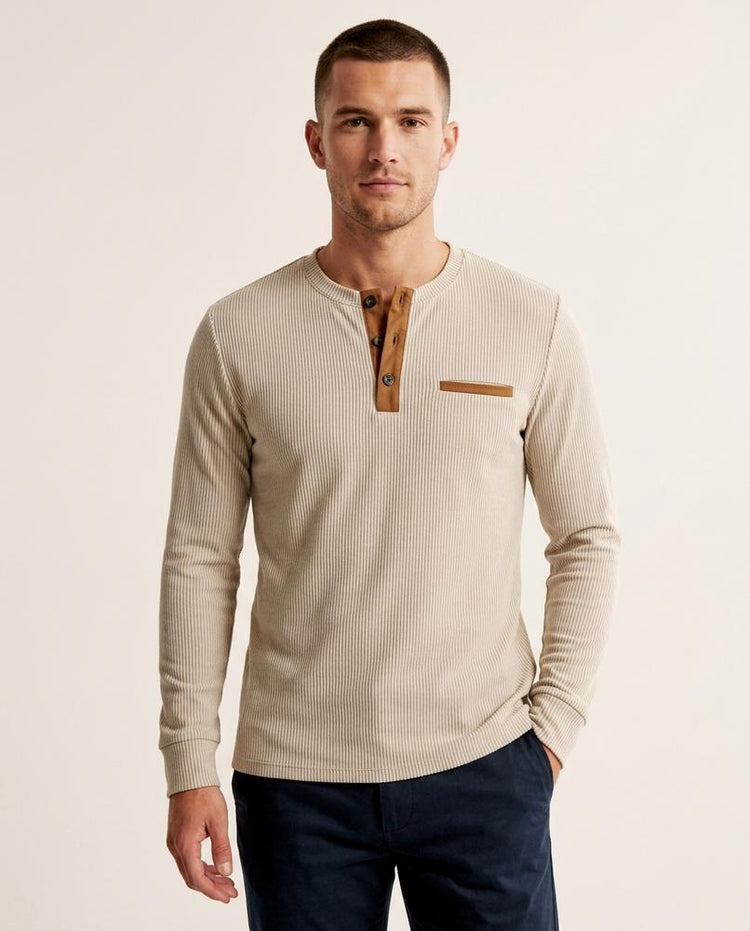 Beanland - Selin | Gerippt Langärmlig Shirt Herren