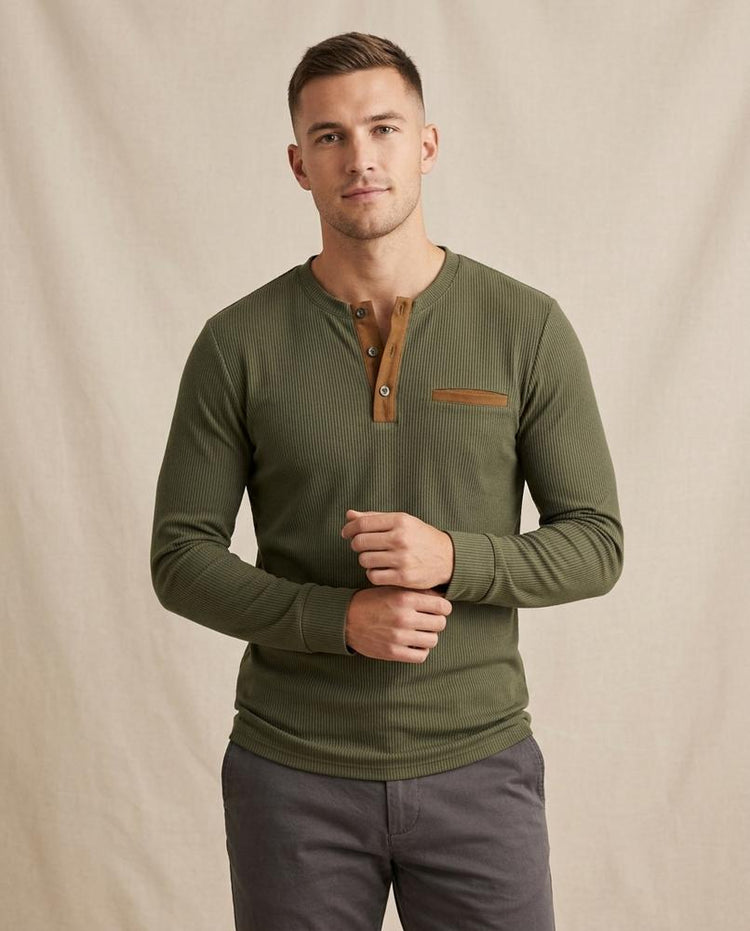 Beanland - Selin | Gerippt Langärmlig Shirt Herren