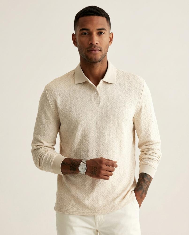 Lands Mode - Vizan | Strukturierter Langärmliger Pullover Herren