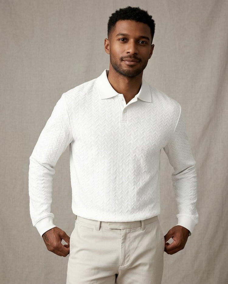 Beanland - Vizan | Strukturierter Langärmliger Pullover Herren