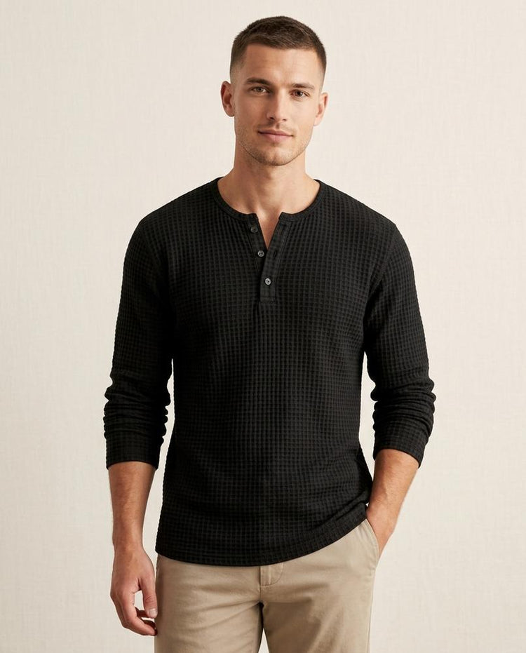 Beanland - Dasol | Strukturiertes Langärmliges Shirt Herren