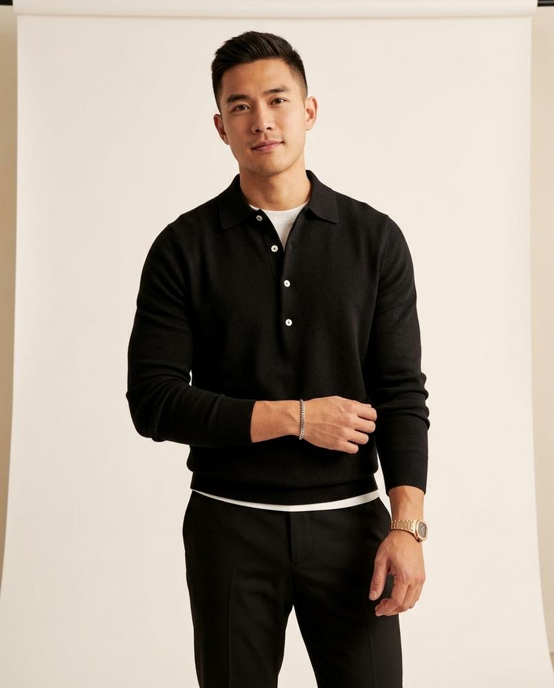 Lands Mode - Kelor | Geknöpfter Feinstrick Pullover Herren