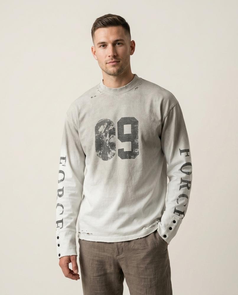 Beanland - Tital | Verwaschen Bedrucktes Shirt Herren