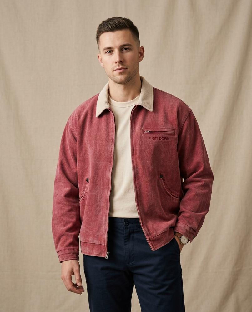 Lands Mode - Keral | Gewaschen Kontrastfarben Jacke Unisex