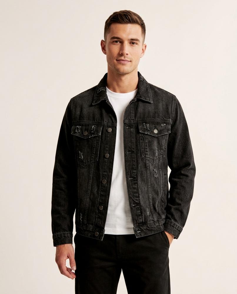 Lands Mode - Rohal | Geknöpfte Denim Jacke Herren
