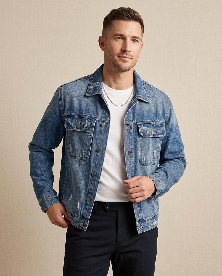 Beanland - Rohal | Geknöpfte Denim Jacke Herren