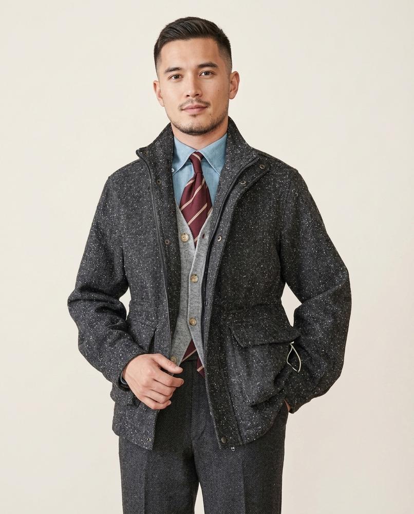 Lands Mode - Arkar | Strukturierte Tweed Jacke Herren