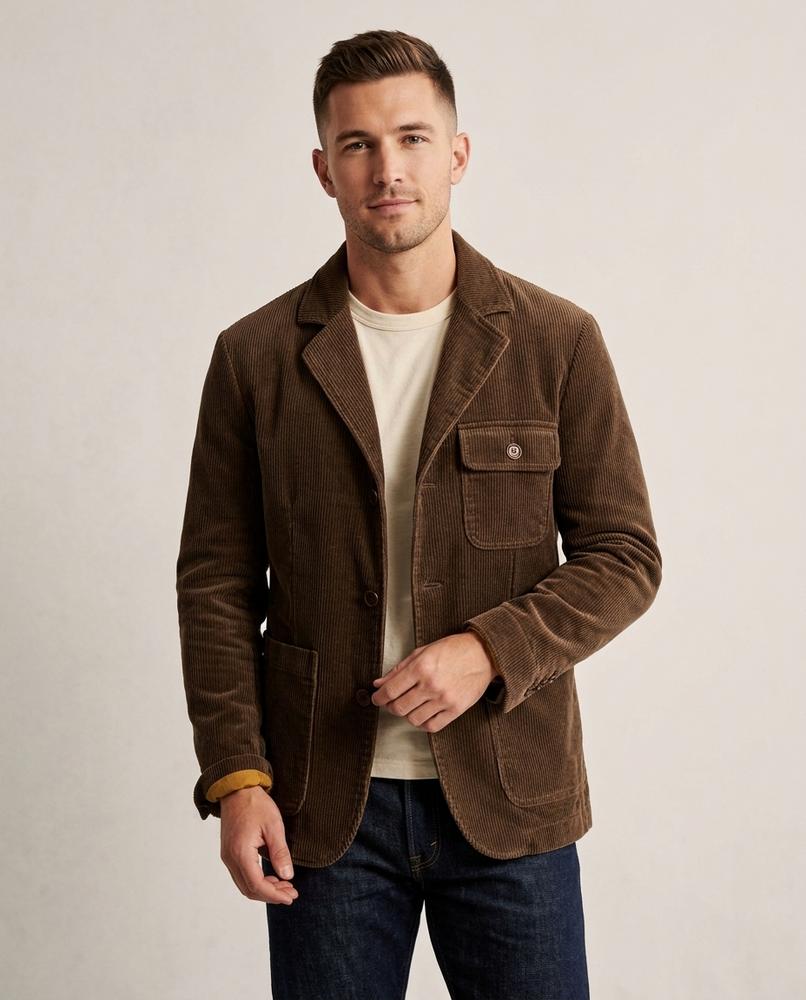 Lands Mode - Salar | Gefütterte Cord Jacke Herren