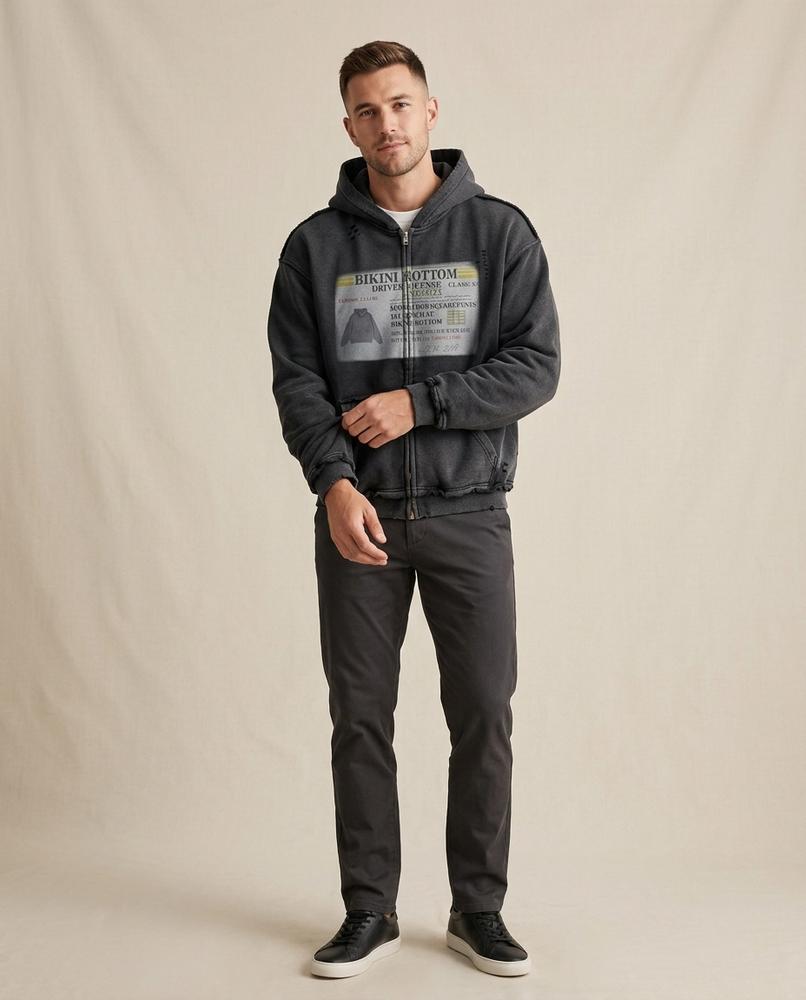 Lands Mode - Seram | Verwaschen Ausgefranst Hoodie Unisex