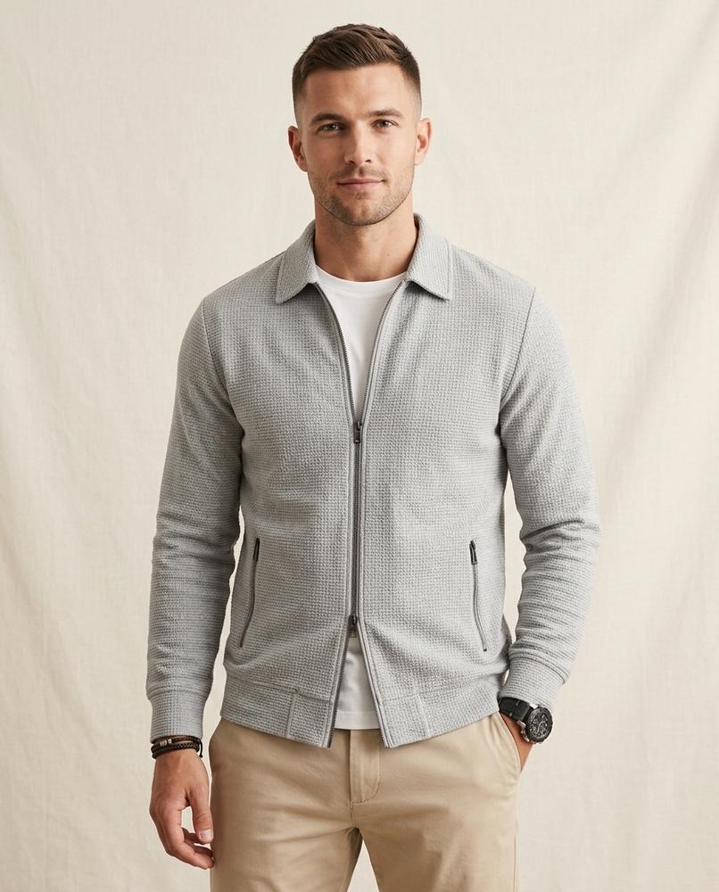 Lands Mode - Lasen | Strukturiert Langärmlig Jacke Herren