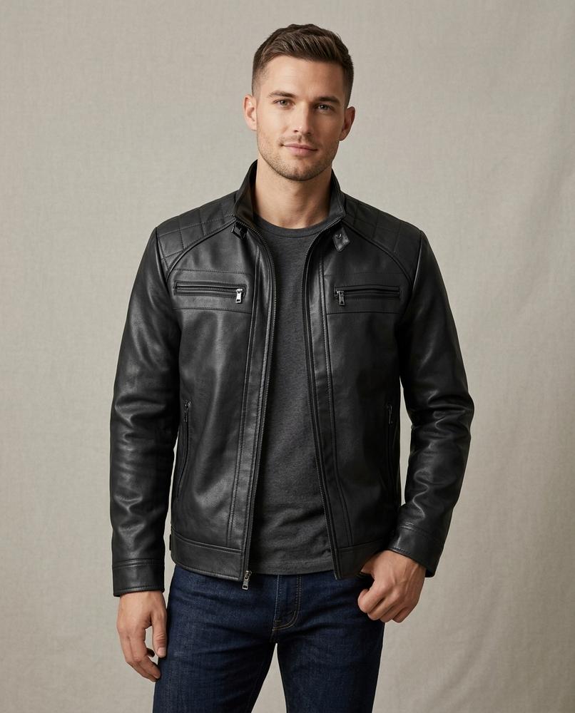 Lands Mode - Nekar | Gesteppt Lederoptik Jacke Herren