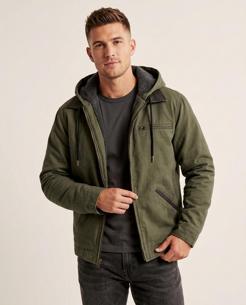 Lands Mode - Venor | Gefütterte Canvas Jacke Herren