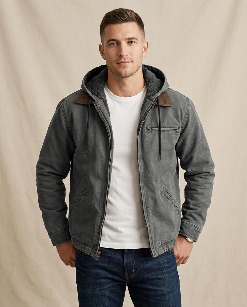 Lands Mode - Venor | Gefütterte Canvas Jacke Herren