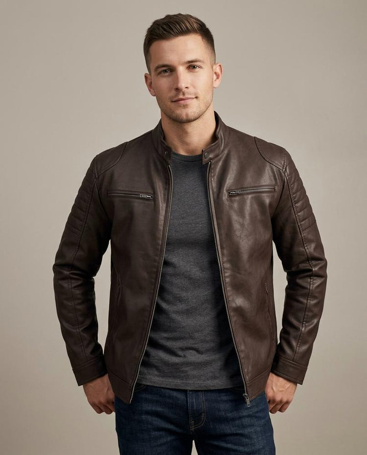 Beanland - Lymir | Gefüttert Kunstleder Jacke Herren