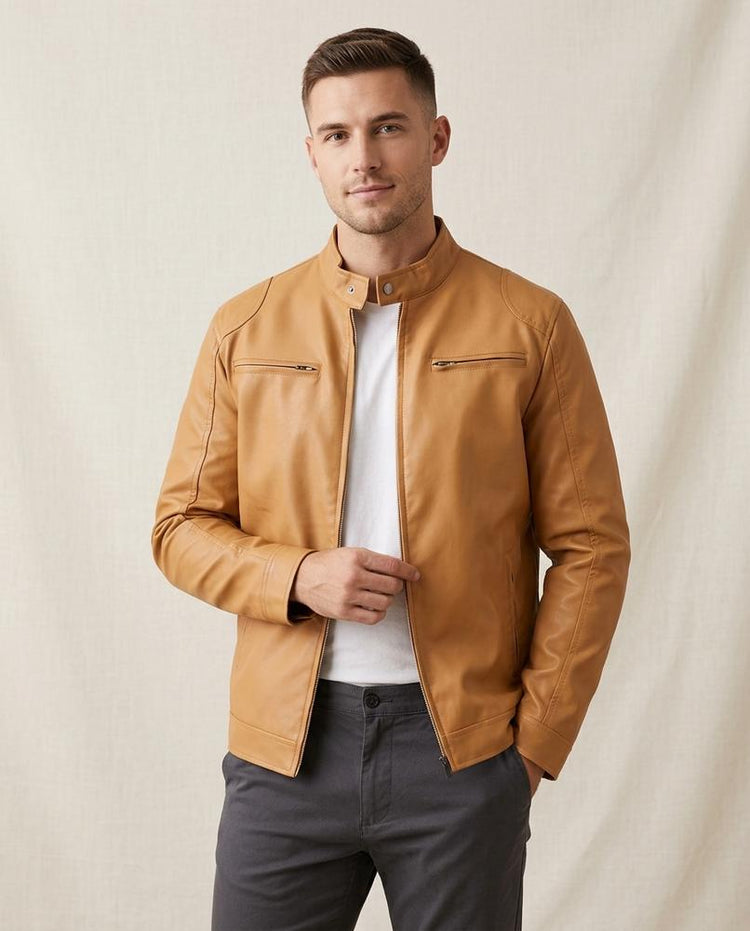 Beanland - Lymir | Gefüttert Kunstleder Jacke Herren