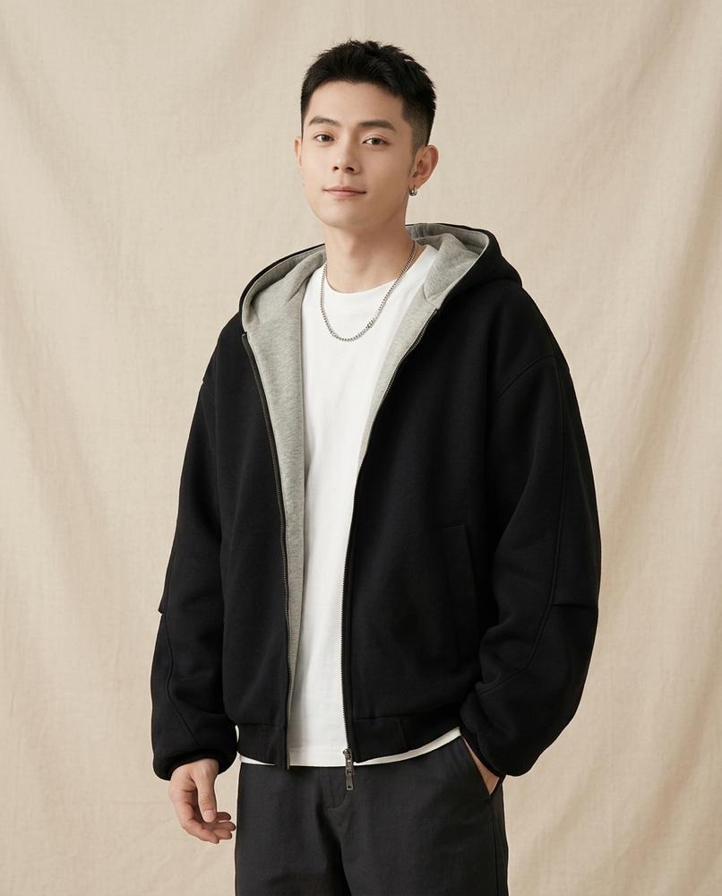 Lands Mode - Elmir | Gefütterter Weit Geschnittener Hoodie Unisex