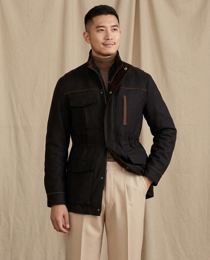 Lands Mode - Tatir | Gefütterte Paspelierte Jacke Herren