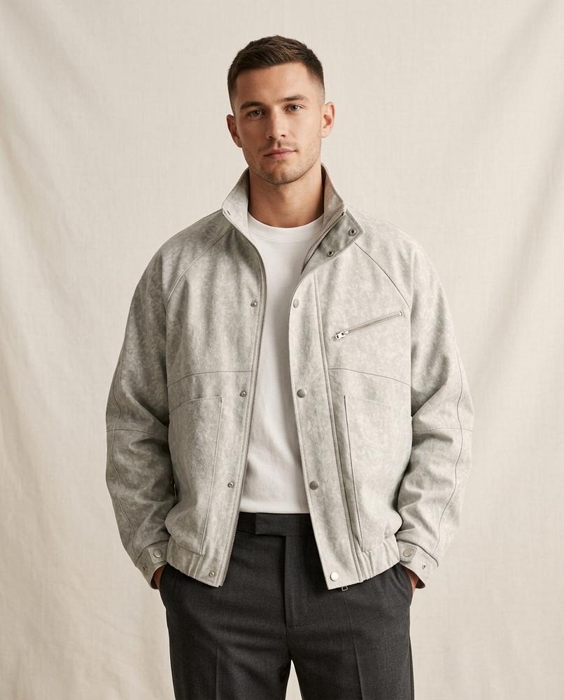 Lands Mode - Semon | Strukturierte Hochgeschlossene Jacke Unisex
