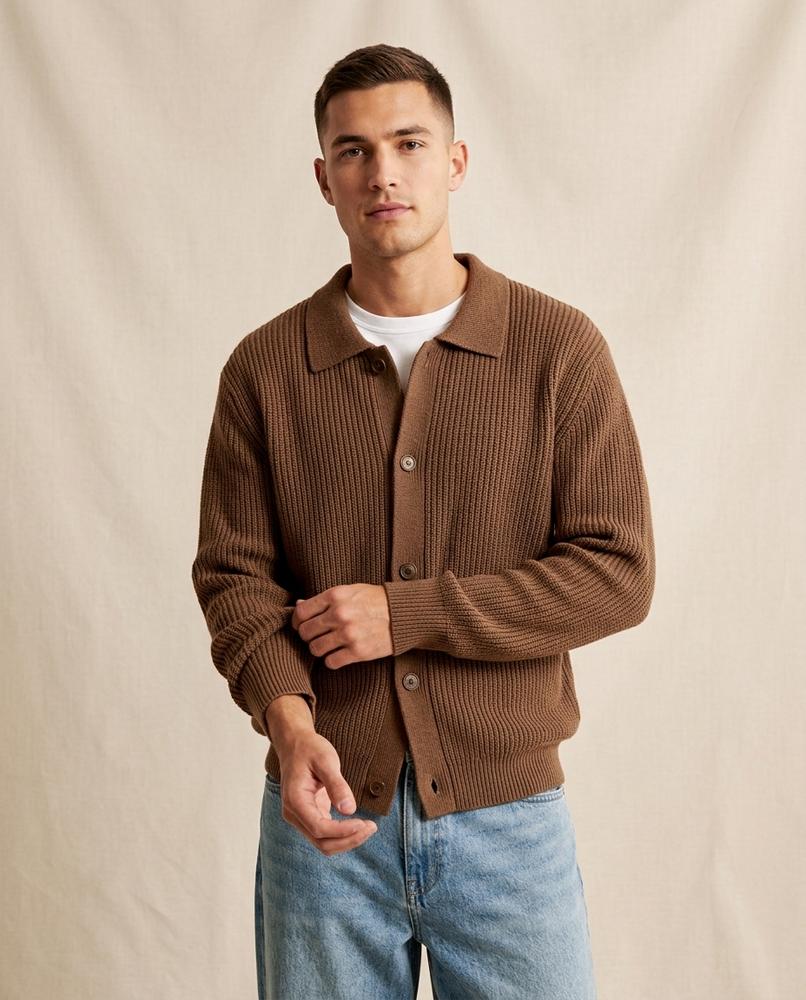 Beanland - Lator | Gekragt Strukturiert Cardigan Unisex