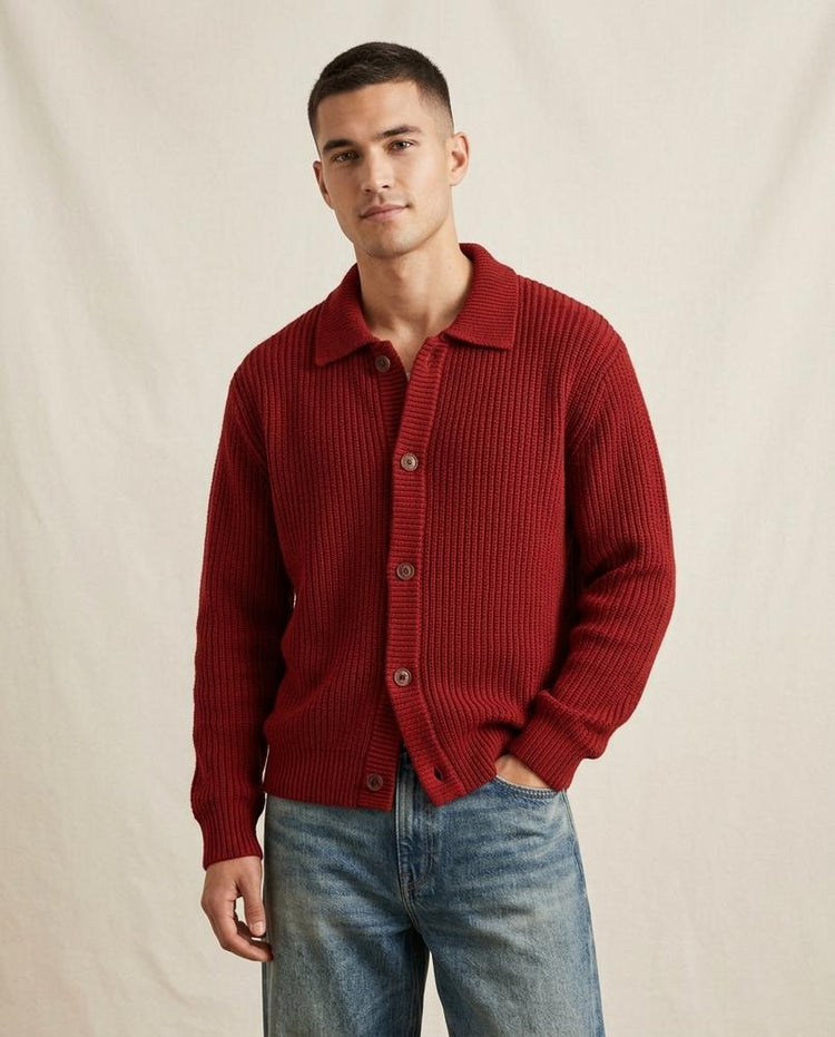 Beanland - Lator | Gekragt Strukturiert Cardigan Unisex
