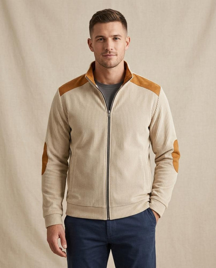 Beanland - Lyver | Gerippte Gepatchte Jacke Herren