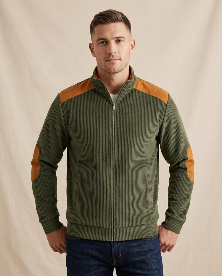 Beanland - Lyver | Gerippte Gepatchte Jacke Herren