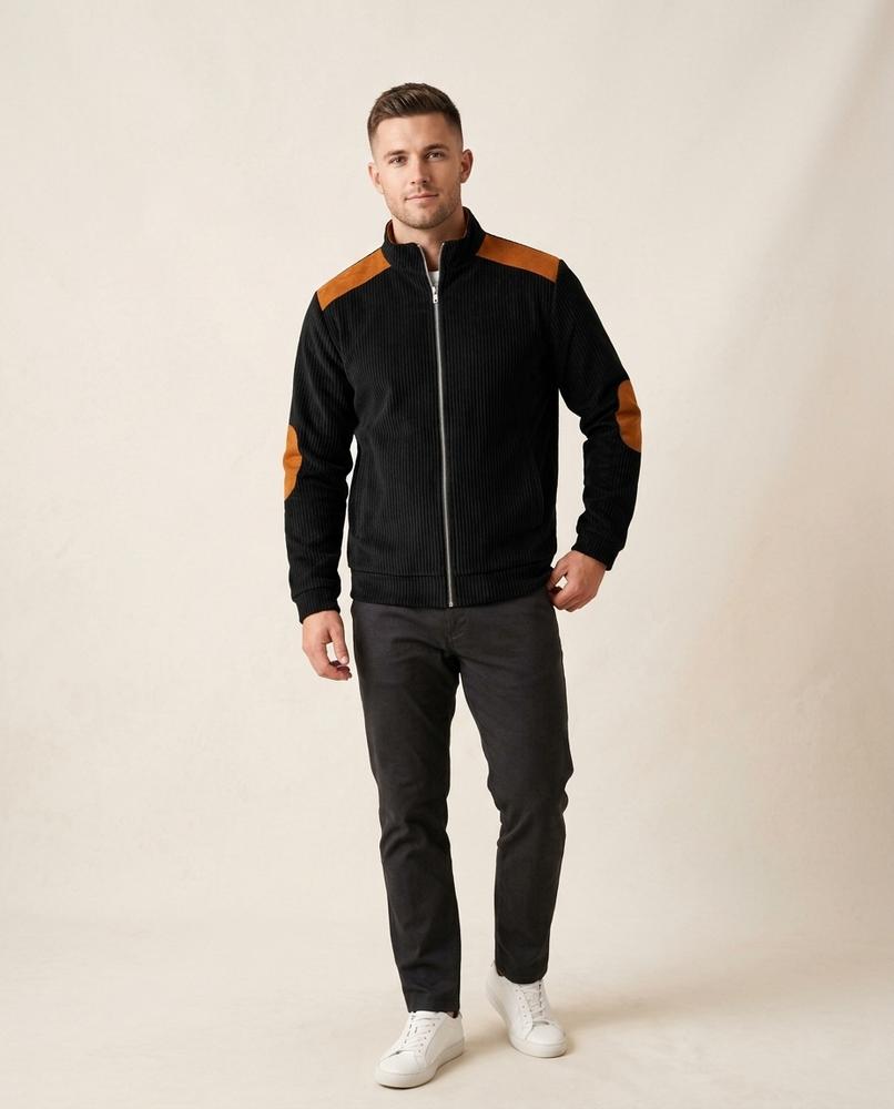 Beanland - Lyver | Gerippte Gepatchte Jacke Herren