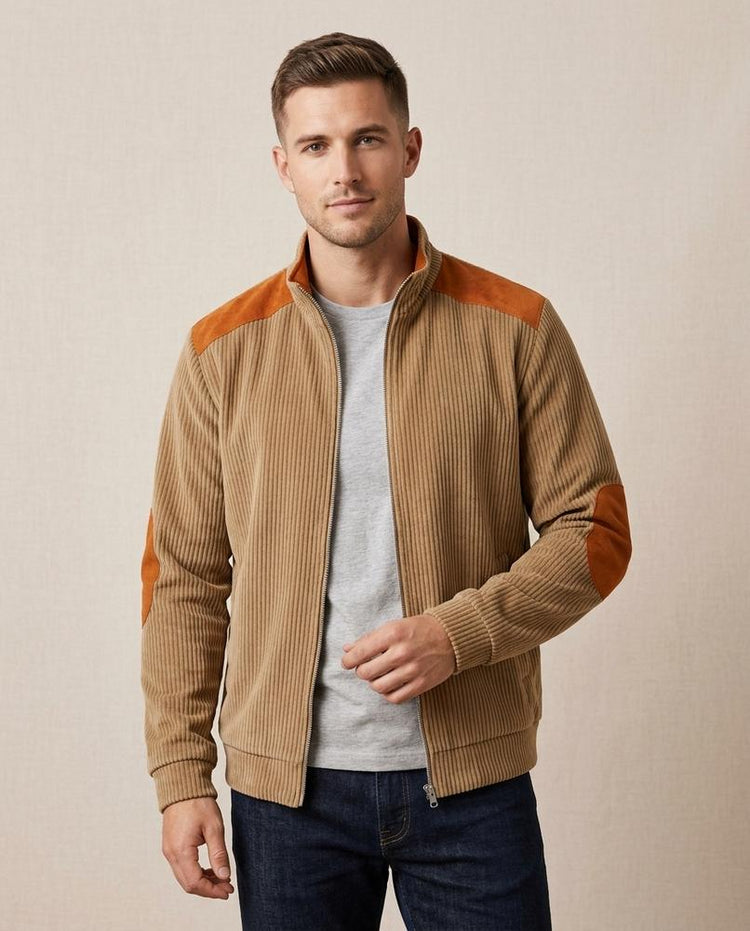 Beanland - Lyver | Gerippte Gepatchte Jacke Herren