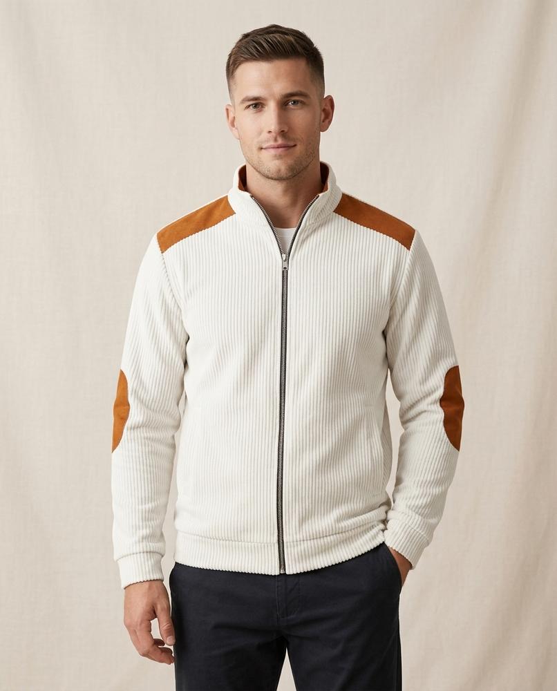 Beanland - Lyver | Gerippte Gepatchte Jacke Herren