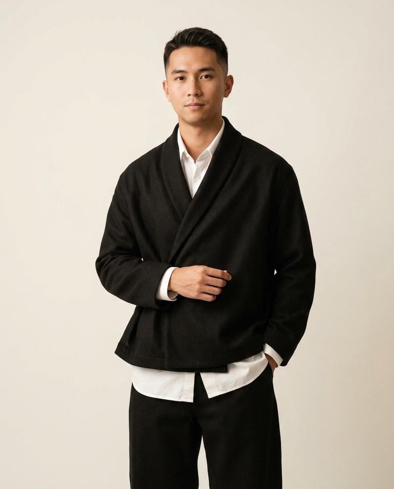Lands Mode - Timon | Weit Geschnittener Verschlussloser Cardigan Unisex