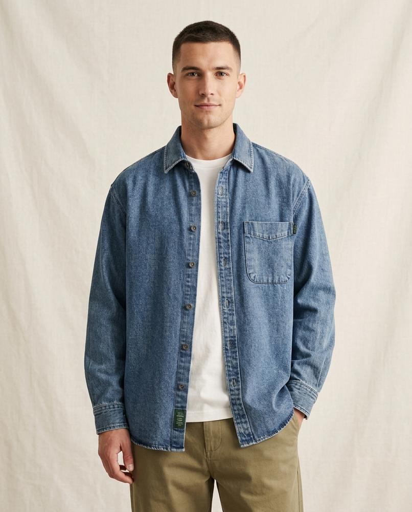 Beanland - Vasel | Gewaschenes Jeans Hemd Herren