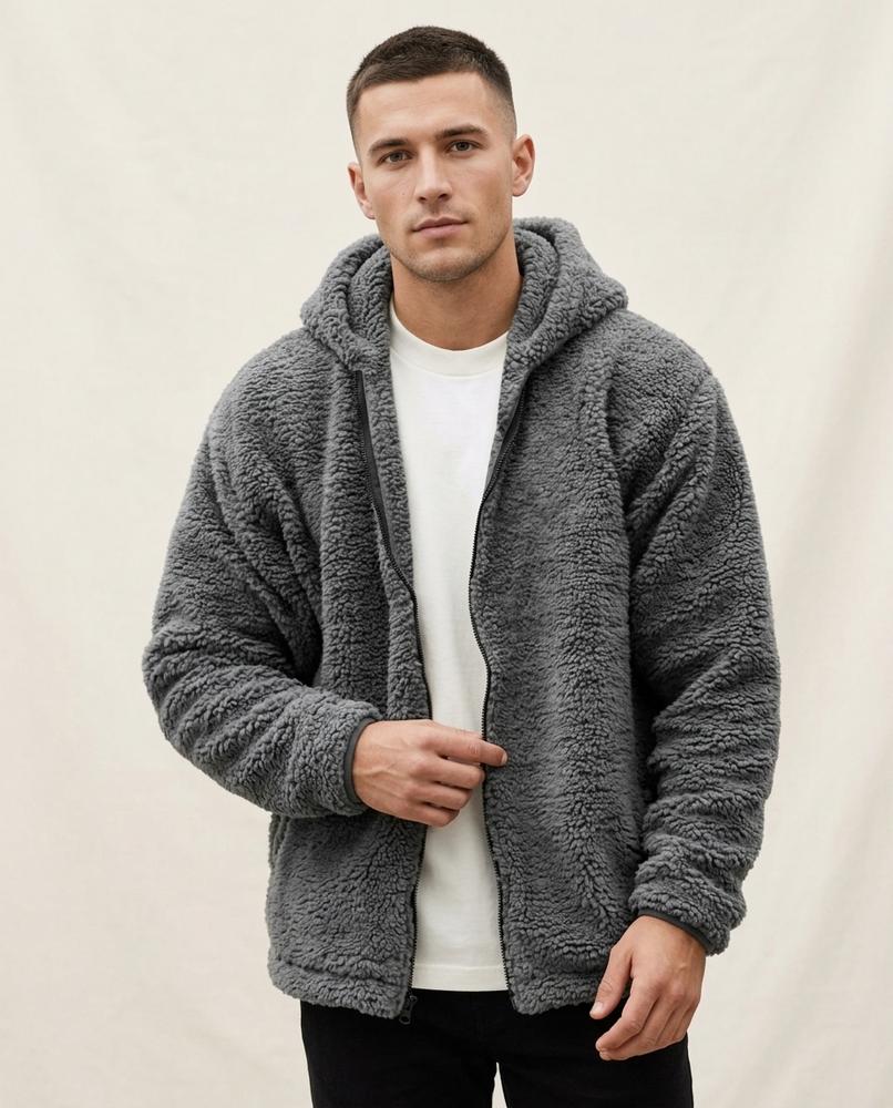 Lands Mode - Leron | Plüschige Wärmende Jacke Herren