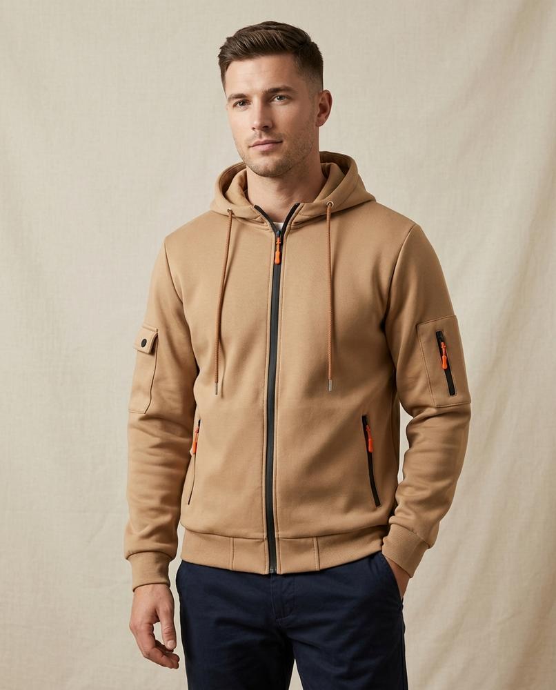 Lands Mode - Kelin | Gefütterte Reißverschluss Jacke Herren