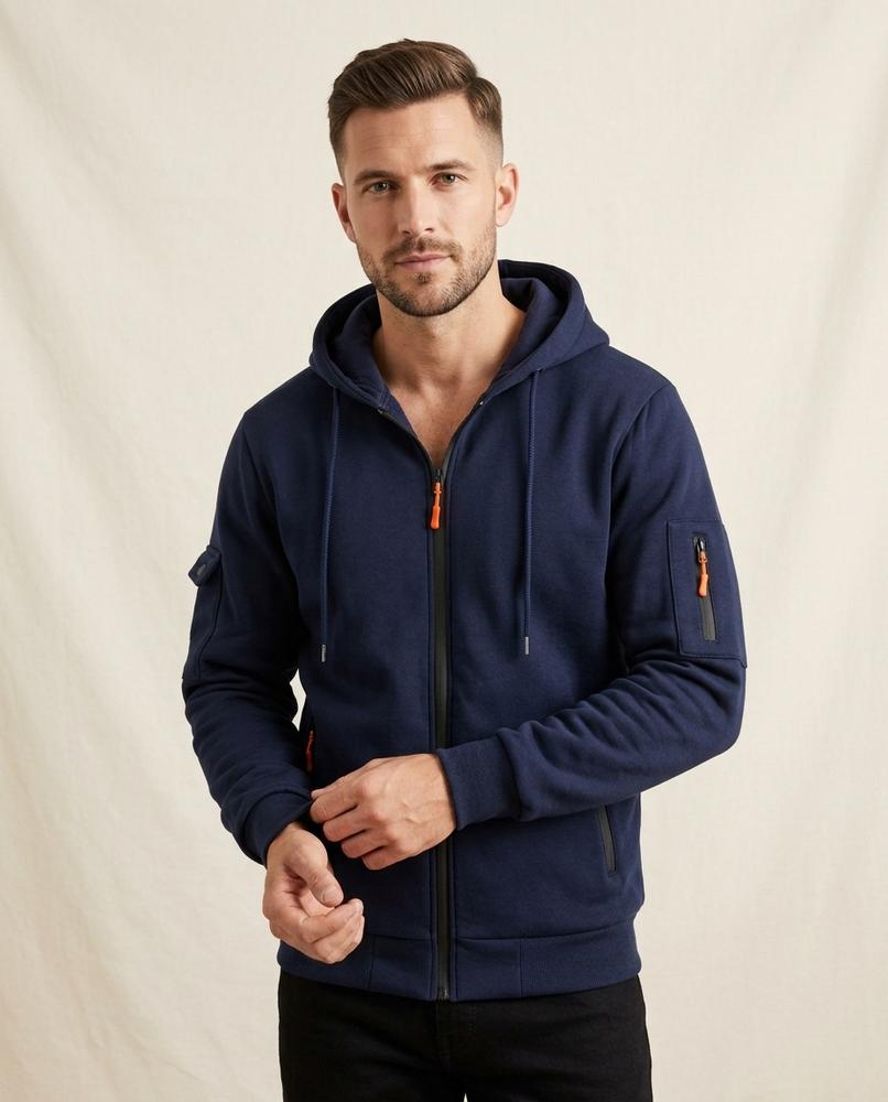 Lands Mode - Kelin | Gefütterte Reißverschluss Jacke Herren
