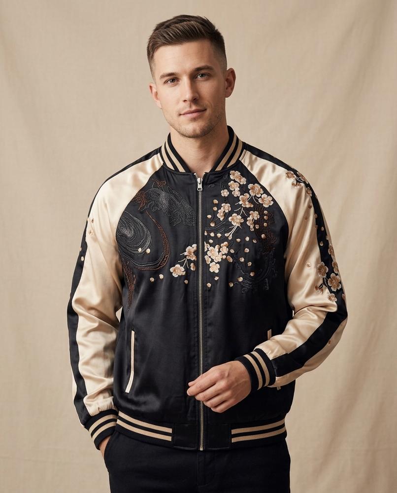 Lands Mode - Ramer | Bestickte Zweifarbige Jacke Unisex