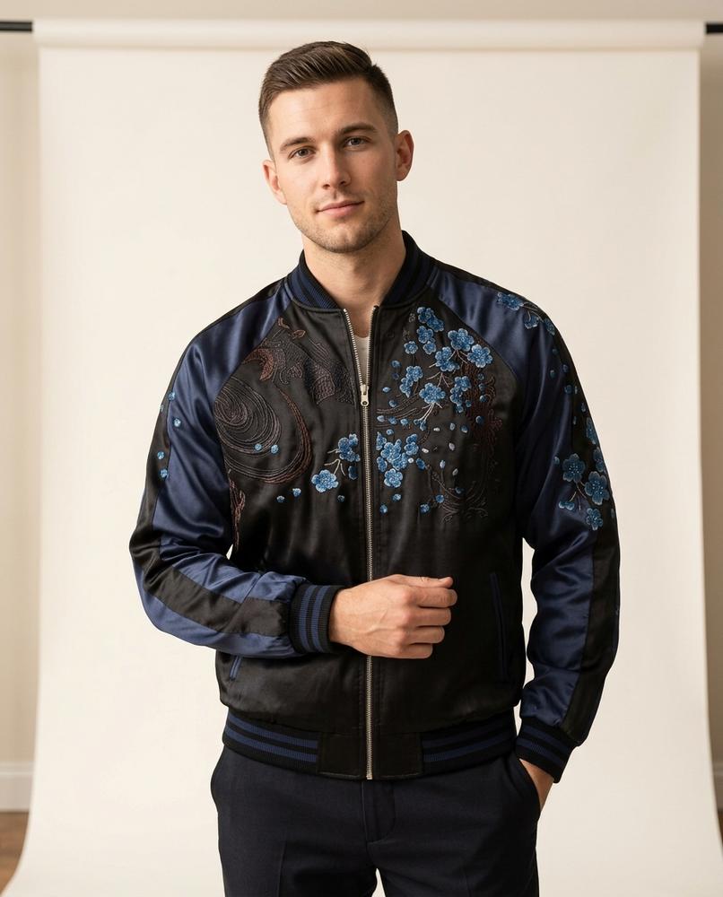 Beanland - Ramer | Bestickte Zweifarbige Jacke Unisex