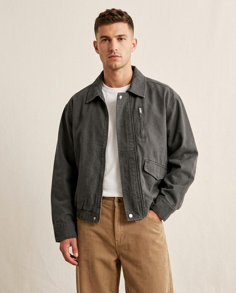 Lands Mode - Ralen | Weit Geschnittene Hochgeschlossene Jacke Herren