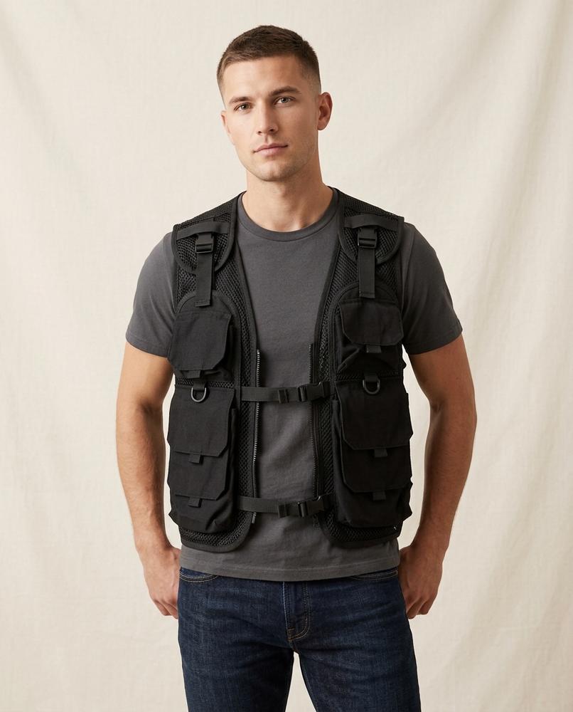 Lands Mode - Salom | Netzartig Funktional Weste Unisex