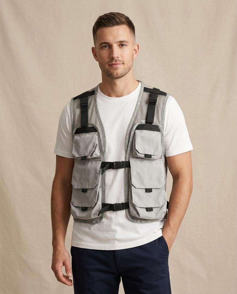 Lands Mode - Salom | Netzartig Funktional Weste Unisex