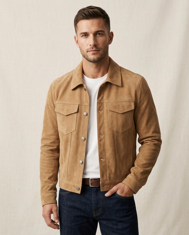 Lands Mode - Dakar | Veloursartig Geknöpft Jacke Herren