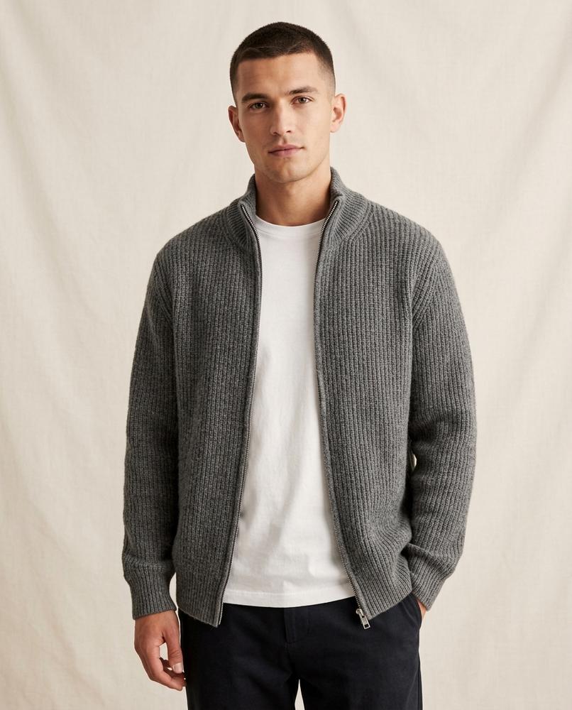 Lands Mode - Armir | Gerippt Hochgeschlossen Strickjacke Herren