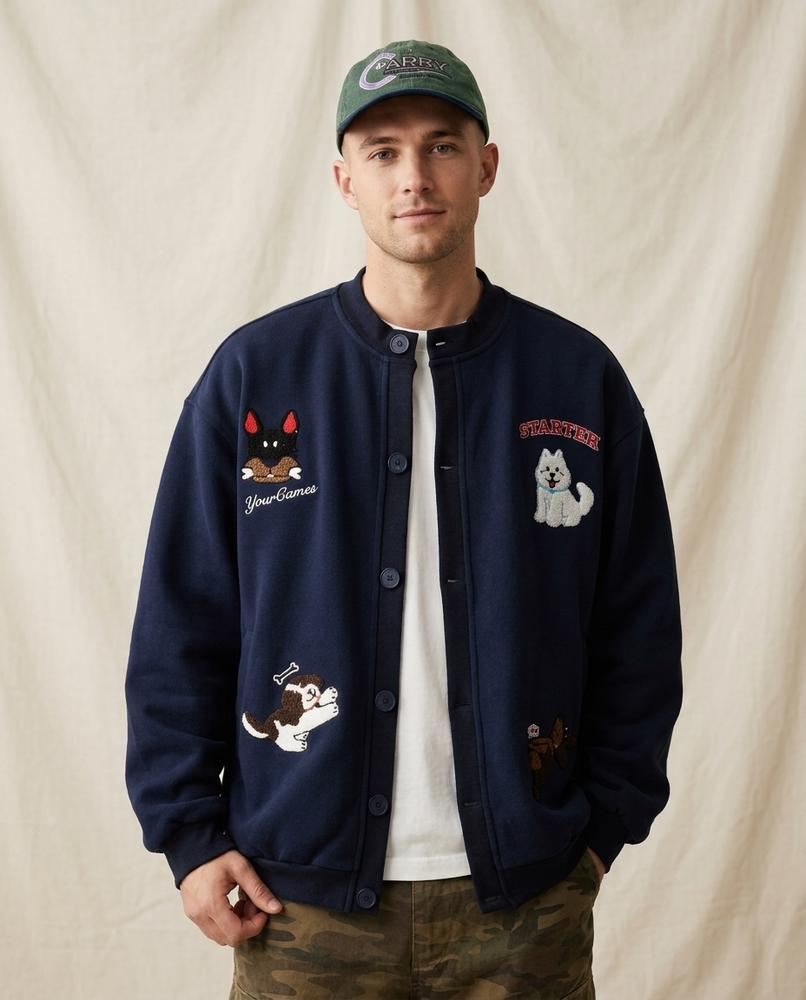Beanland - Letir | Bestickt Geknöpft Jacke Unisex
