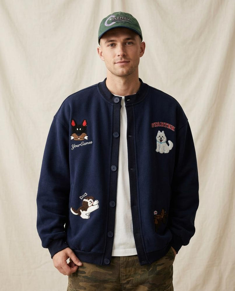 Beanland - Letir | Bestickt Geknöpft Jacke Unisex