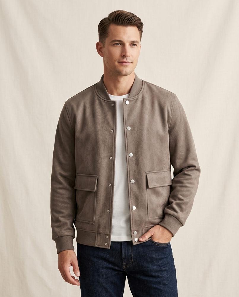 Lands Mode - Nolen | Veloursartige Geknöpfte Jacke Herren