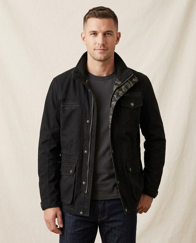 Lands Mode - Rosil | Stehkragen Baumwoll Jacke Herren