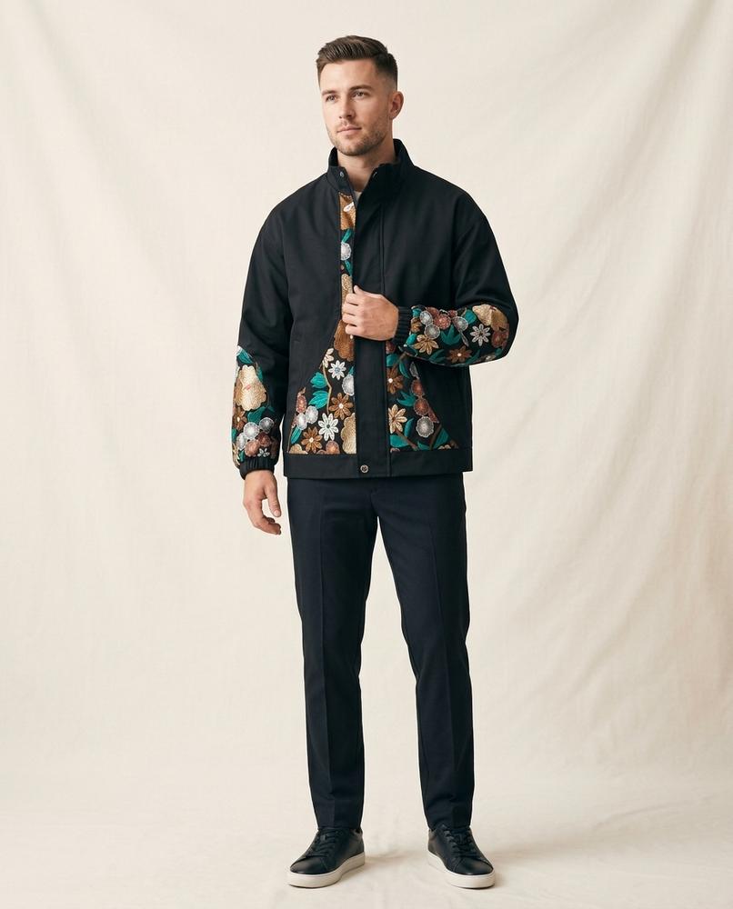 Lands Mode - Varal | Bestickte Gepatchte Jacke Unisex