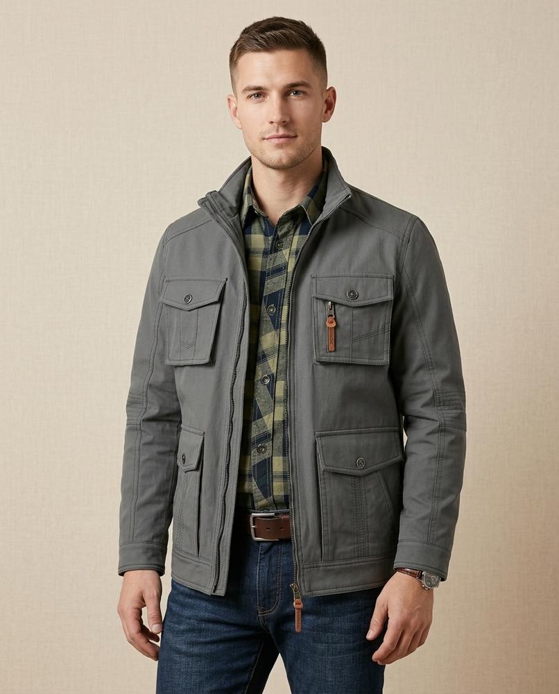 Lands Mode - Karon | Gefüttert Reißverschluss Jacke Herren