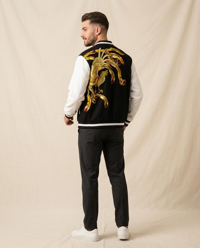 Lands Mode - Danav | Bestickt Zweifarbig Jacke Unisex