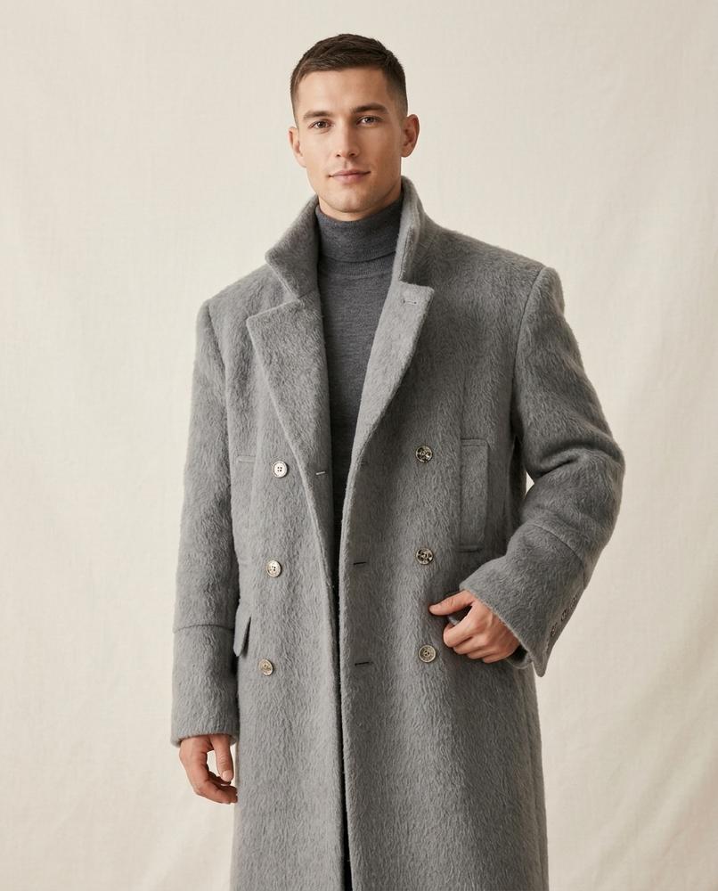 Beanland - Cokar | Doppelreihig Langgeschnitten Mantel Unisex
